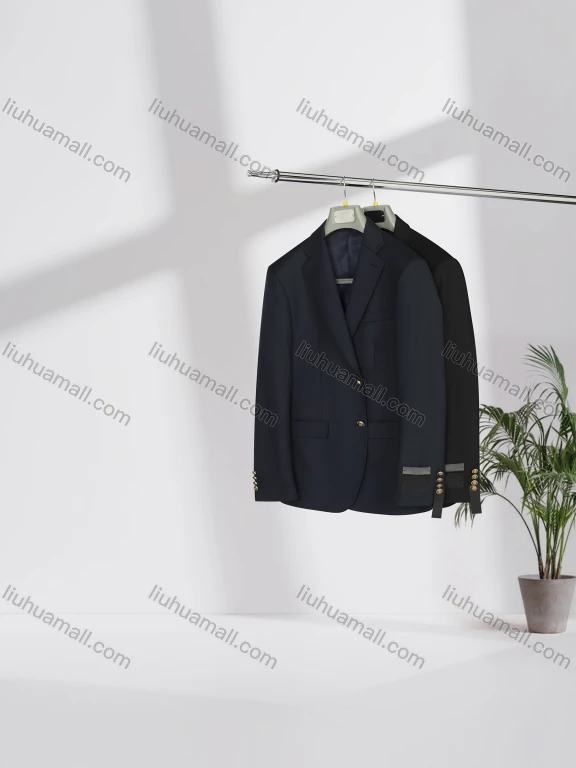 Wholesale Men's Business Lapel Single Breasted Plain Flap Pockets Blazer Jacket A3054#