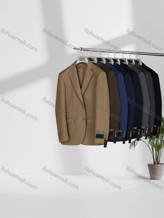 Wholesale Men's Formal Lapel Single Breasted Plain Flap Pockets Blazer Jacket D2993#