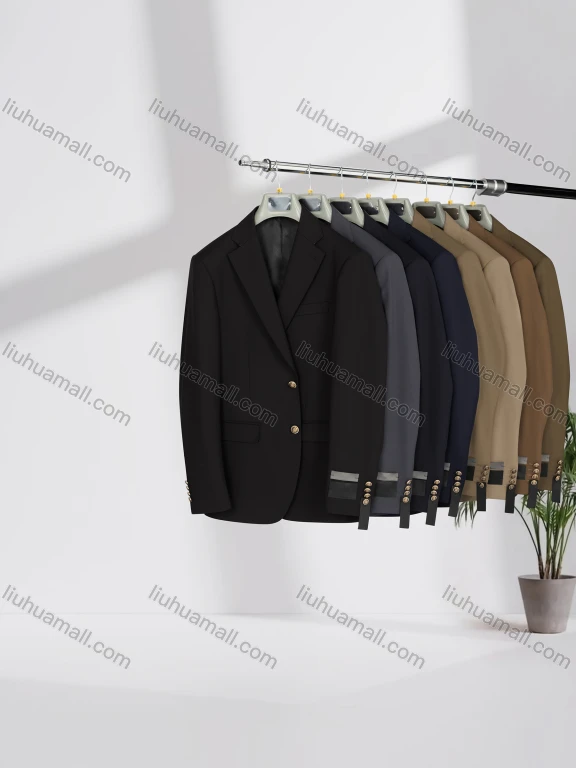 Wholesale Men's Formal Lapel Single Breasted Plain Flap Pockets Blazer Jacket D3468#