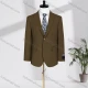 Wholesale Men's Formal Lapel Single Breasted Plain Flap Pockets Blazer Jacket D3468# Green Clothing Wholesale Market Liuhua