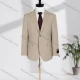 Wholesale Men's Business Lapel Single Breasted Plain Flap Pockets Blazer Jacket D3615# Khaki Clothing Wholesale Market Liuhua