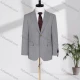 Wholesale Men's Business Lapel Single Breasted Plain Flap Pockets Blazer Jacket D3615# Gray Clothing Wholesale Market Liuhua