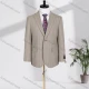 Wholesale Men's Business Lapel Single Breasted Plain Flap Pockets Blazer Jacket D3616# Khaki Clothing Wholesale Market Liuhua