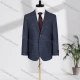 Wholesale Men's Business Lapel Single Breasted Plain Flap Pockets Blazer Jacket D3616# Blue Clothing Wholesale Market Liuhua