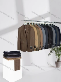 Wholesale Men's Business Lapel Single Breasted Plain Flap Pockets Blazer Jacket & Pants 2 Piece Set N077-W321#, LIUHUA CLOTHING WHOLESALE
