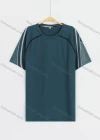 Wholesale Men's Sporty Reflective Stripes Honeycomb Print Round Neck Short Sleeve Tee - Liuhuamall