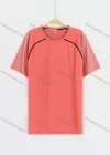 Wholesale Men's Sporty Reflective Stripes Honeycomb Print Round Neck Short Sleeve Tee - Liuhuamall