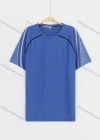 Wholesale Men's Sporty Reflective Stripes Honeycomb Print Round Neck Short Sleeve Tee - Liuhuamall