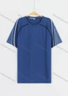 Wholesale Men's Sporty Reflective Stripes Honeycomb Print Round Neck Short Sleeve Tee - Liuhuamall