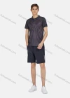 Wholesale Men's Sporty Stand Collar Short Sleeve Prinited Quick Dry Breathable Polo Shirt - Liuhuamall