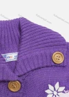 Wholesale Girls Wool Long Sleeve Lapel Button Front Snowflake Sweater Cardigan - Liuhuamall