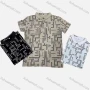 Wholesale Men's Casual 100% Cotton Allover Print Letter Short Sleeve Polo Shirt preview