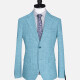 Men's Formal Lapel Allover Plaid Print Long Sleeve Two Button Blazer Jackets 9101# 1# Clothing Wholesale Market -LIUHUA