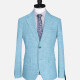 Men's Formal Lapel Allover Plaid Print Long Sleeve Two Button Blazer Jackets 9125# 1# Clothing Wholesale Market -LIUHUA