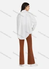 Wholesale Women's Casual Plain High Waist Flare Leg Ankle Length Pants 1365# - Liuhuamall
