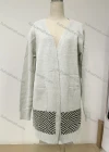 Wholesale Women's V Neck Dual Pockets Stripe Print Knit Cardigan - Liuhuamall