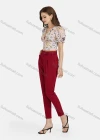 Wholesale Women's Casual V Neck Peplum Poet Sleeve Floral Crop Top 28490# - Liuhuamall