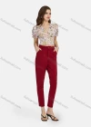 Wholesale Women's Casual V Neck Peplum Poet Sleeve Floral Crop Top 28490# - Liuhuamall