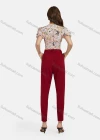 Wholesale Women's Casual V Neck Peplum Poet Sleeve Floral Crop Top 28490# - Liuhuamall