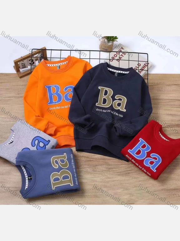 Wholesale Boy's Casual Letter Graphic Long Sleeve Sweatshirt c2306#