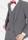 Wholesale Men's Button Blazer&Vest&Suit Pants 3-Piece Slim Fit Plaid Suit Sets - Liuhuamall
