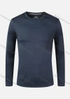 Wholesale Men's Workout Round Neck Long Sleeve Plain Athletic Sweatshirt T201# - Liuhuamall