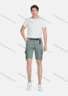Wholesale Men's Casual Plain Release Buckle Drawstring Multiple Pockets Cargo Shorts 9301# - Liuhuamall