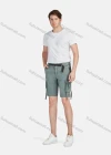 Wholesale Men's Casual Plain Release Buckle Drawstring Multiple Pockets Cargo Shorts 9301# - Liuhuamall