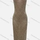 Wholesale Women's Vacation Plain Hollow Out Splicing Cover Up Tank Dress L2614# Apricot Clothing Wholesale Market Liuhua