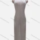 Wholesale Women's Vacation Plain Hollow Out Splicing Cover Up Tank Dress L2615# White Clothing Wholesale Market Liuhua