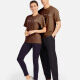 Unisex 100%Cotton Classic T-Shirt Short Sleeve Round Neck Letter Print Tee 2100# Coffee Clothing Wholesale Market -LIUHUA