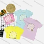 Wholesale Girl's Casual Floral Print Round Neck Short Sleeve Tee preview