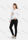 Wholesale Women's Long Sleeve 3D Floral Waffle Pullover Sweatshirt 2021-4# - Liuhuamall