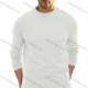 Wholesale Men's Casual Round Neck Long Sleeve Plain Regular Fit Sweaters White Guangzhou Clothing Wholesale Market & Suppliers -LIUHUAMALL