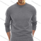 Wholesale Men's Casual Round Neck Long Sleeve Plain Regular Fit Sweaters Gray Guangzhou Clothing Wholesale Market & Suppliers -LIUHUAMALL