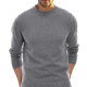 Men's Casual Round Neck Long Sleeve Plain Regular Fit Sweaters Gray Clothing Wholesale Market -LIUHUA