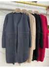 Wholesale Women's Casual Plain Patch Pockets Lace Up Cardigan - Liuhuamall