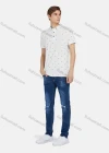 Wholesale Men's Short Sleeve Buttons Allover Print Polo Shirt - Liuhuamall