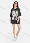 Wholesale Women's Hip Hop Crew Neck Loose Fit Short Sleeve Graphic Letter T-shirt - Liuhuamall