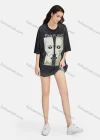 Wholesale Women's Hip Hop Crew Neck Loose Fit Short Sleeve Graphic Letter T-shirt - Liuhuamall