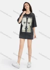 Wholesale Women's Hip Hop Crew Neck Loose Fit Short Sleeve Graphic Letter T-shirt - Liuhuamall