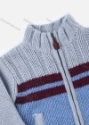 Wholesale Baby's Long Sleeve Stand Collar Zipper Dual Pockets Knited Sweater Jacket - Liuhuamall