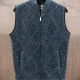 Wholesale Men's Casual Sleeveless Zipper Chunky Knit Sweater Vests Dark Cerulean Clothing Wholesale Market Liuhua