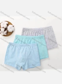 Wholesale Boy's Plain Breathable HIgh Waist Boxer Brief (Pack of 2), LIUHUA CLOTHING WHOLESALE