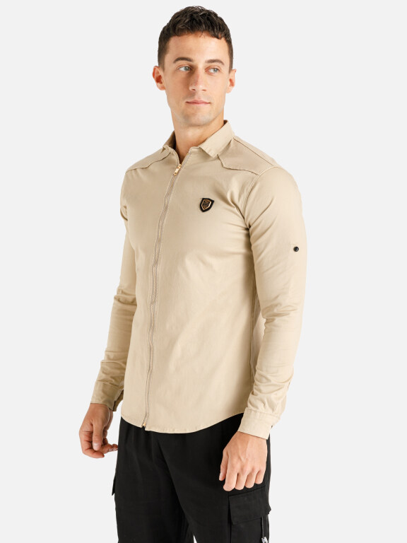 Men’s Casual Lightweight Plain Long Sleeve Zipper Jacket, Clothing Wholesale Market -LIUHUA, Jackets