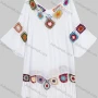 Wholesale Women's Casual Hollow Out Scarf Hem Embroidered Floral Cover Up Top A077# preview