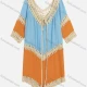 Wholesale Women's Casual Hollow Out Colorblock Tie Front Cover Up Cardigan 2299# Blue&Orange&Apricot Clothing Wholesale Market Liuhua