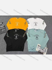Wholesale Men's Casual Letter Print Round Neck Long Sleeve Sweatshirt, LIUHUA CLOTHING WHOLESALE