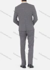 Wholesale Men's Button Blazer&Vest&Suit Pants 3-Piece Slim Fit Plaid Suit Sets - Liuhuamall