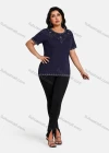 Wholesale Women's Elegant Round Neck Floral Embroidery Short Sleeve T-Shirt - Liuhuamall